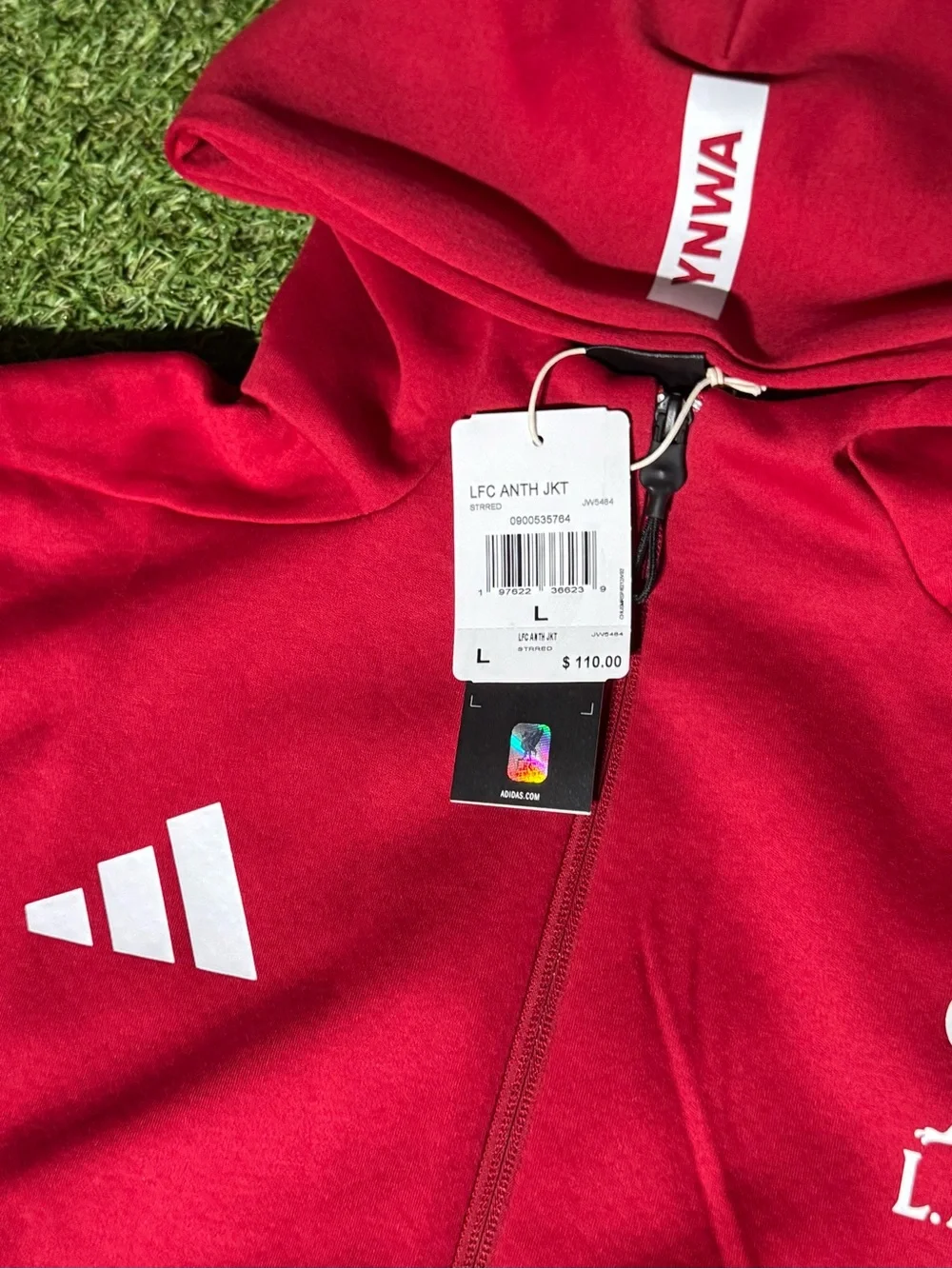 Adidas Liverpool FC Home 25/26 Anthem Jacket Mens Size L NWT